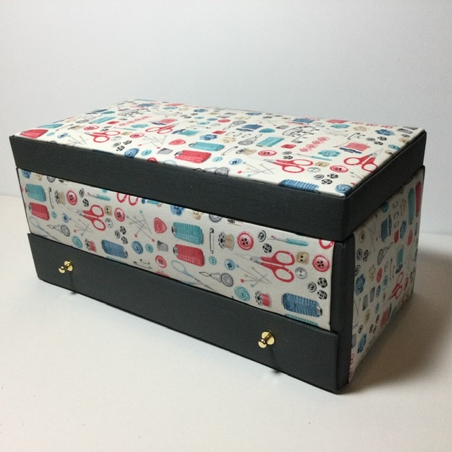 イギリス製布地裁縫箱